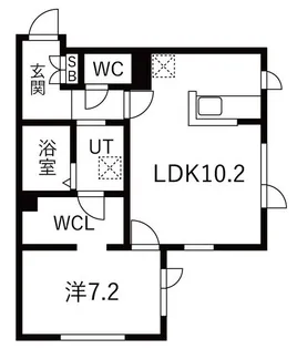 ブリエクオーレ千歳【2階】の間取り