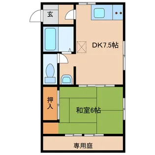 CountryRiver今津留【1階】の間取り