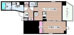 アネールエレ江戸堀【3階】の間取り