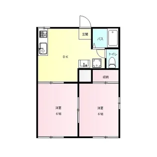 服部ハイツ A【2階】の間取り