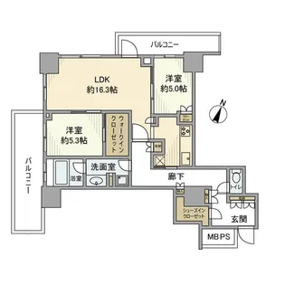 THE OMIYA TOWERS【19階】の間取り