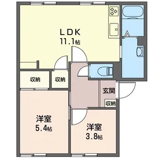 ハイツチェリ-【1階】の間取り