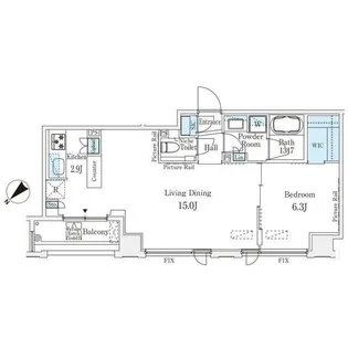 IS銀座レジデンス【12階】の間取り