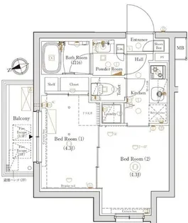 HY’s 新江古田【2階】の間取り