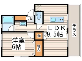 アーバン江原【1階】の間取り