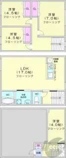 パティオ宮の森【1階】の間取り