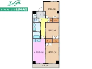 フレアグレイス【2階】の間取り