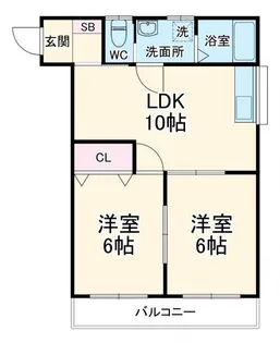 カトレアコーポ【2階】の間取り
