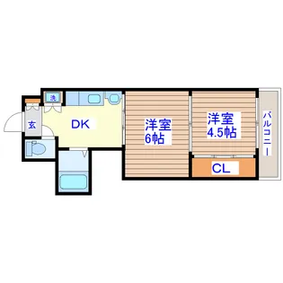 アルデール南鍛冶町【2階】の間取り