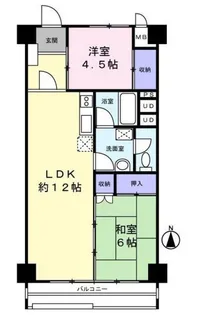 サニーコート東中野【8階】の間取り