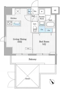 パティオスクエア御茶ノ水【10階】の間取り