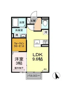 ロイジェントパ-クス富久山C【2階】の間取り