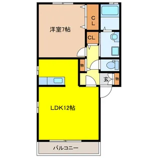 グリーンタウンA【2階】の間取り