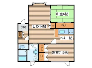 ビレッジフユ【2階】の間取り