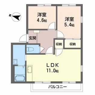 フレグランス高松【2階】の間取り