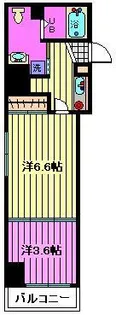 アクシーズタワー大門町【6階】の間取り