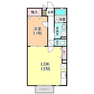 ピュアハイツ稲毛1号棟【1階】の間取り