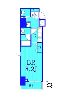 ズーム横濱EAST【9階】の間取り