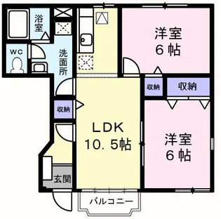 ウィンドール21【1階】の間取り