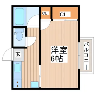 霊屋第二コーポナバタ【2階】の間取り