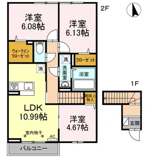 ストーク成城I棟【2階】の間取り