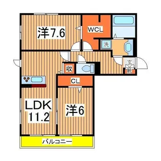 ラポルト【1階】の間取り