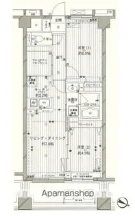コスモリード西馬込【5階】の間取り