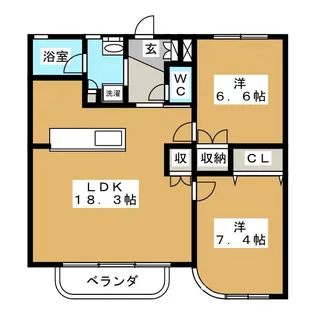 ラティア南烏山【3階】の間取り