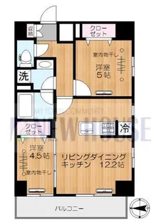 ルフレ プレミアム神楽坂【11階】の間取り