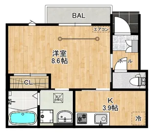 aetas terrace(エータステラス)【1階】の間取り