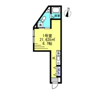 KT松戸六実【1階】の間取り