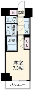 メインステージ横濱伊勢佐木III【7階】の間取り