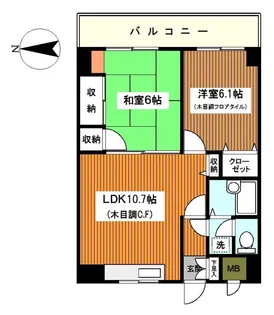 パシフィック湘南【4階】の間取り