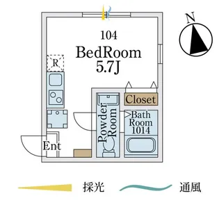 メゾン ヴェール 生田【1階】の間取り