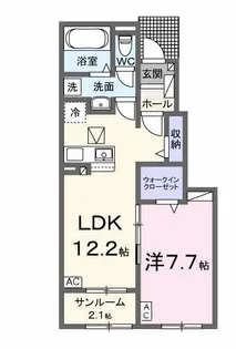 サニーハウスVI【1階】の間取り
