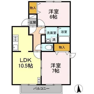 セジュールFXタケイシB【1階】の間取り
