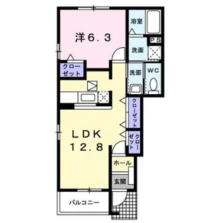 ヴィラスクエアA・B・C【1階】の間取り