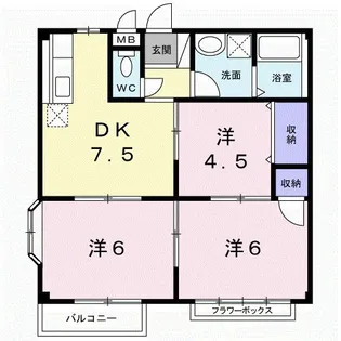 エルディム蔀4【2階】の間取り