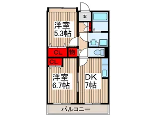 フロレスタII【2階】の間取り