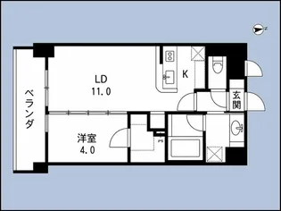 ディナミス【7階】の間取り