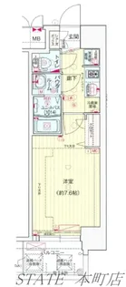プレサンス堺筋本町センティス【14階】の間取り