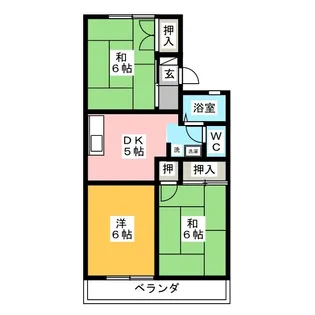 サンハイツタイコーA【1階】の間取り