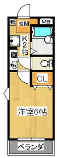 エクセル貴多川第6【2階】の間取り