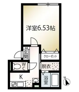 MQuarto一之江【1階】の間取り