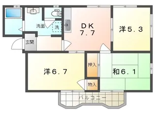 フレグランス若葉【2階】の間取り