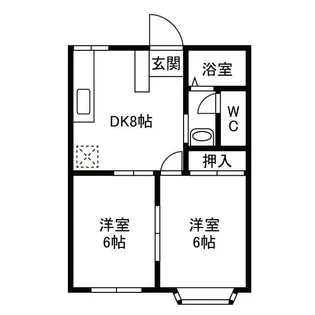 エクセレント日野【1階】の間取り