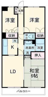 むさし野第十一ダイヤモンドマンション【1階】の間取り