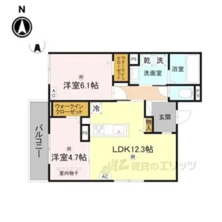 RETORIA瓦口WEST【2階】の間取り