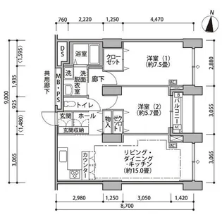 東雲キャナルコートCODAN14号棟【10階】の間取り