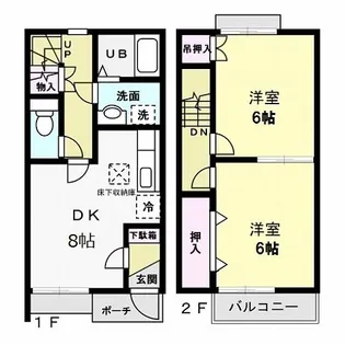 ガーデンコート さやか【2階】の間取り
